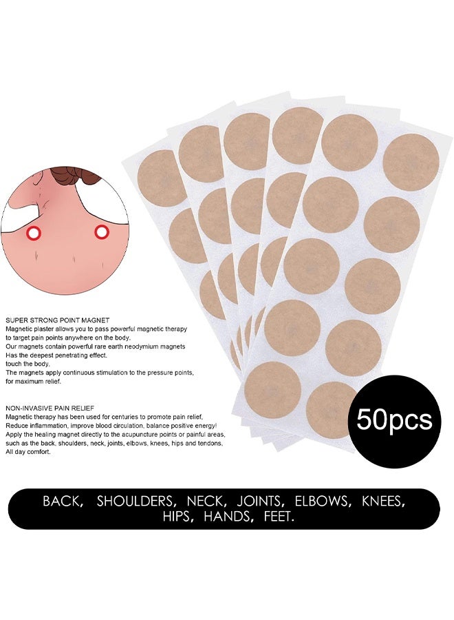 SOUTH MOON 50 Pcs Magnetic Acupressure Patches, Relieve Shoulder, Neck, And Waist Joint Pain, Magnetic Acupoint Patches For Body, Health Patch, Muscle Pain Relief, Magnetic Acupressure Patch, Acupressure Magnets Patch - Image 4